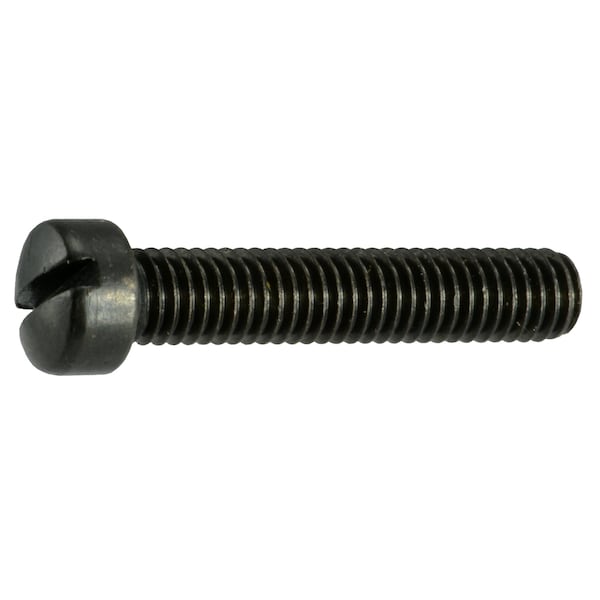 Midwest Fastener #10-32 x 1 in Slotted Fillister Machine Screw, Black Oxide Steel, 4 PK 32927 - main